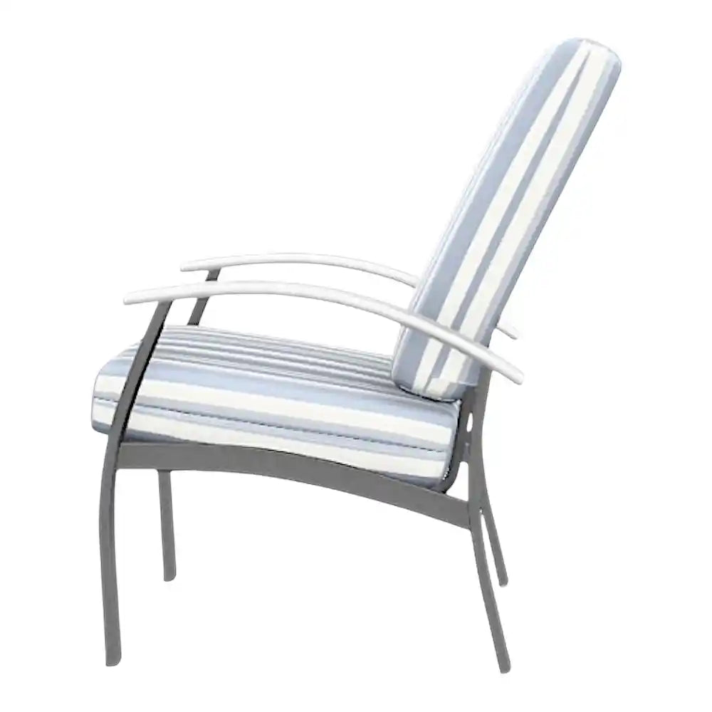 Belle Isle Cushion Arm Chair Marine Grade Polymer Arms-Outdoor Accent Chairs-Telescope-LOOMLAN