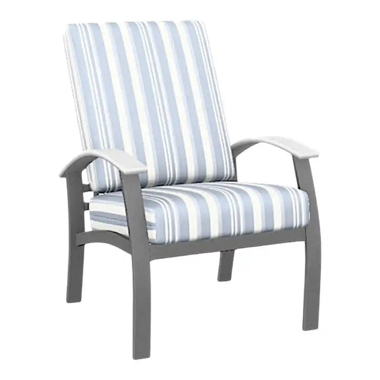 Belle Isle Cushion Arm Chair Marine Grade Polymer Arms-Outdoor Accent Chairs-Telescope-LOOMLAN