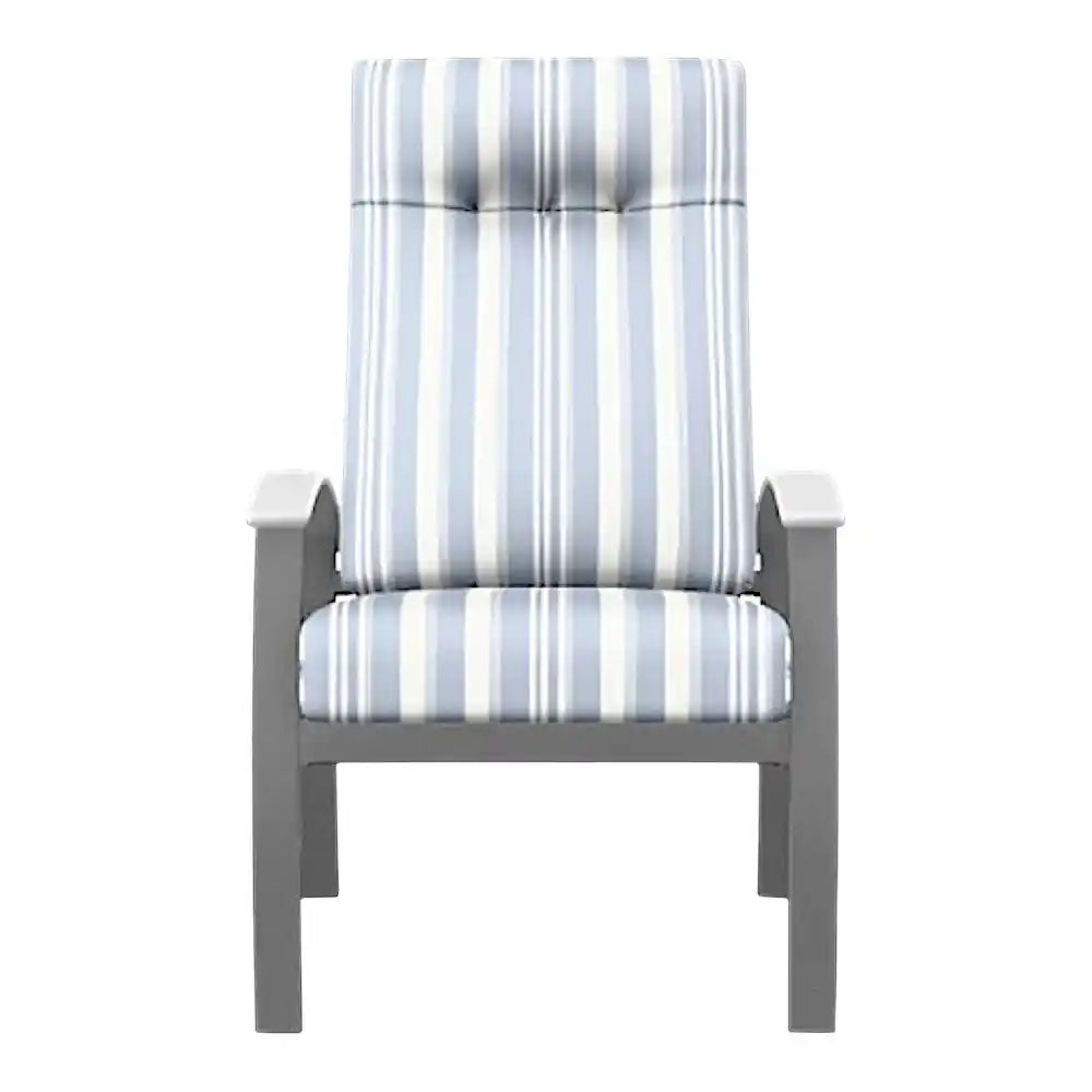 Belle Isle Cushion Supreme Height Polymer Arm Chair-Outdoor Accent Chairs-Telescope-LOOMLAN