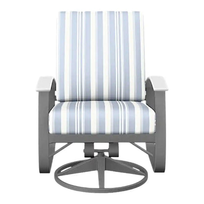Belle Isle Cushion Swivel Rocker Polymer Arms-Outdoor Accent Chairs-Telescope-LOOMLAN
