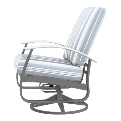 Belle Isle Cushion Swivel Rocker Polymer Arms-Outdoor Accent Chairs-Telescope-LOOMLAN