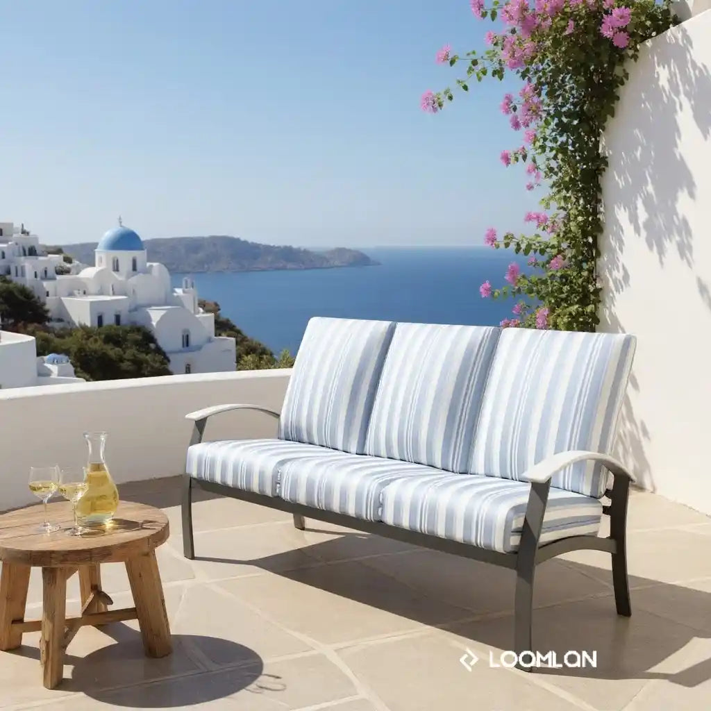 Belle Isle Cushion Three - Seat Sofa MGP Arms - LOOMLAN - Telescope - Outdoor Sofas & Loveseats