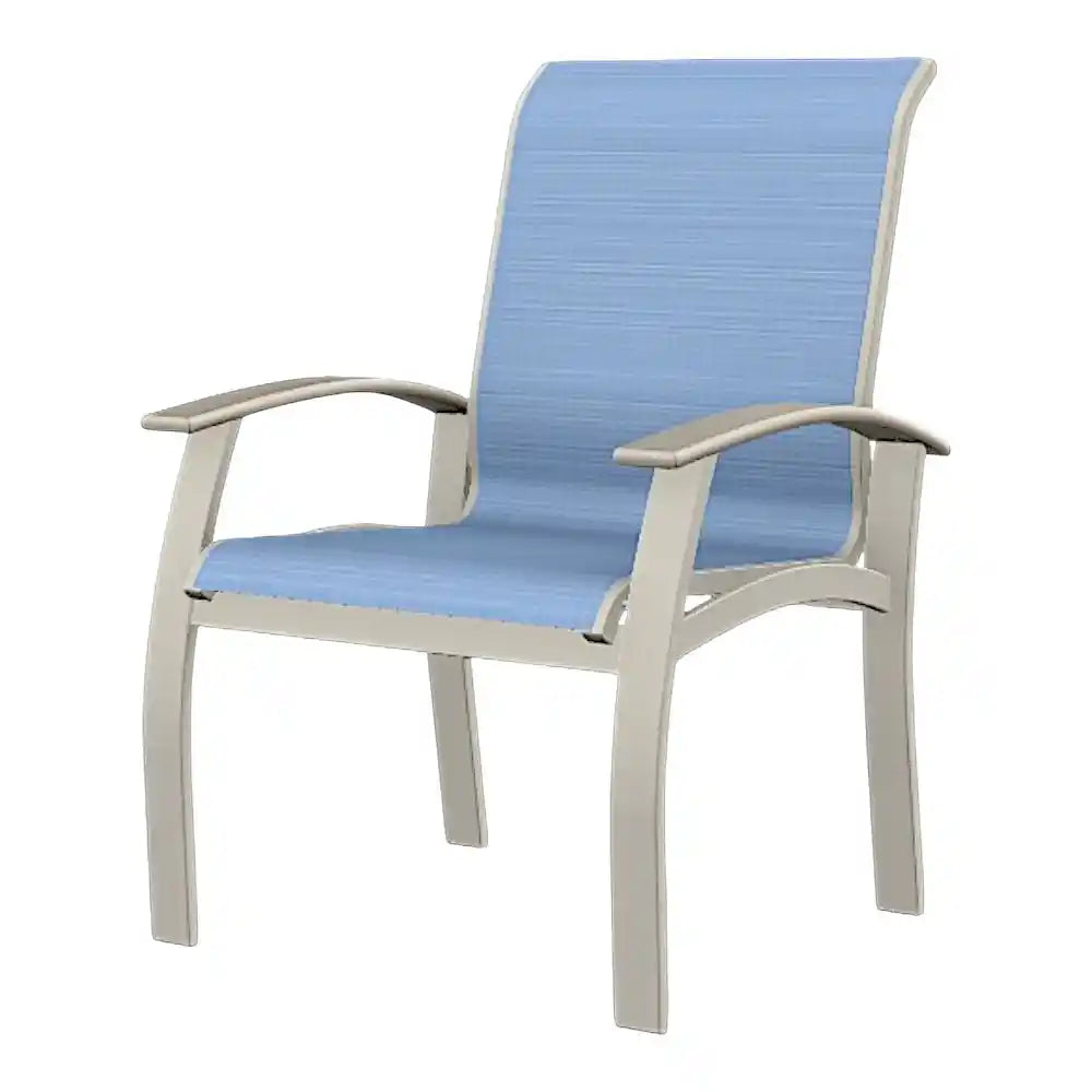Belle Isle Sling Marine Grade Polymer Arm Chair-Outdoor Accent Chairs-Telescope-LOOMLAN