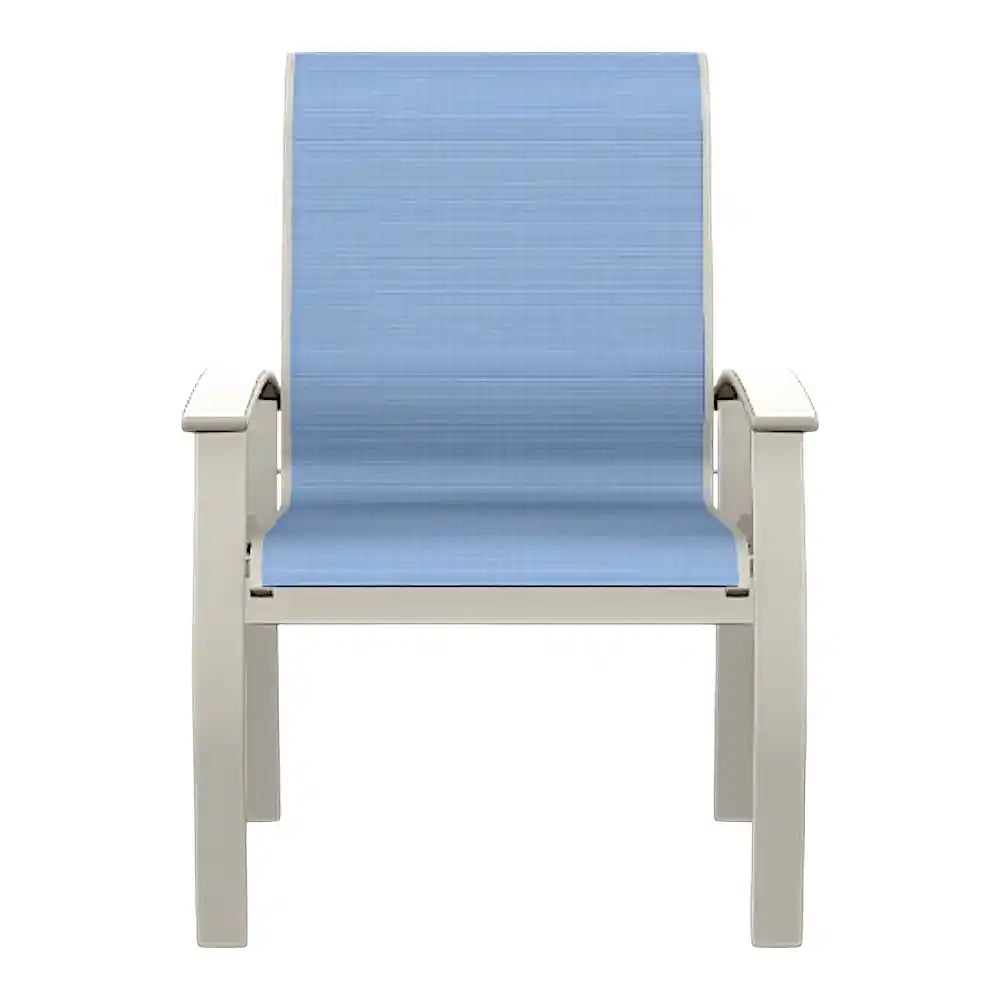Belle Isle Sling Marine Grade Polymer Arm Chair-Outdoor Accent Chairs-Telescope-LOOMLAN