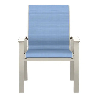 Belle Isle Sling Marine Grade Polymer Arm Chair-Outdoor Accent Chairs-Telescope-LOOMLAN