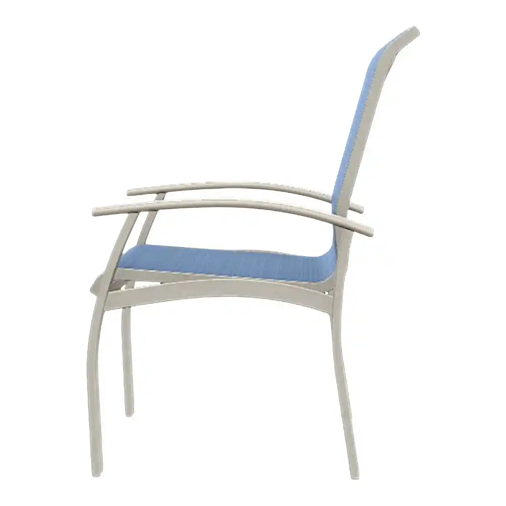 Belle Isle Sling Marine Grade Polymer Arm Chair-Outdoor Accent Chairs-Telescope-LOOMLAN