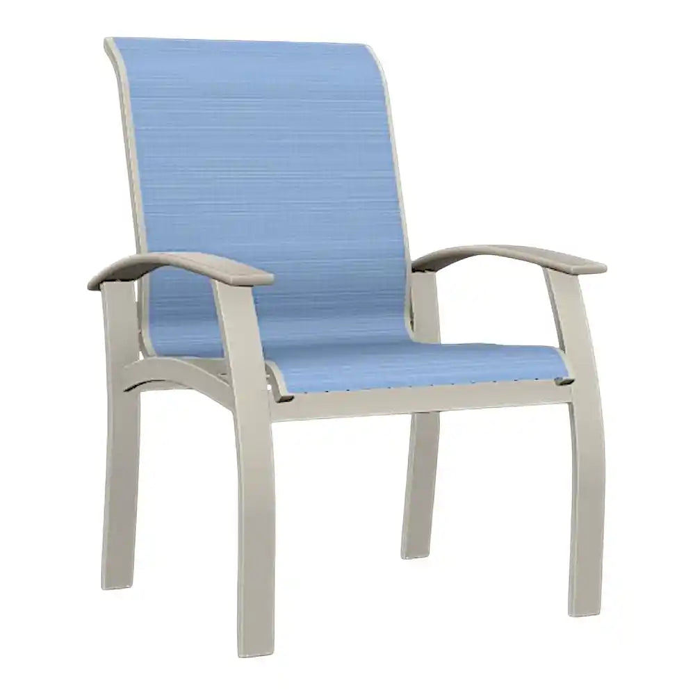Belle Isle Sling Marine Grade Polymer Arm Chair-Outdoor Accent Chairs-Telescope-LOOMLAN