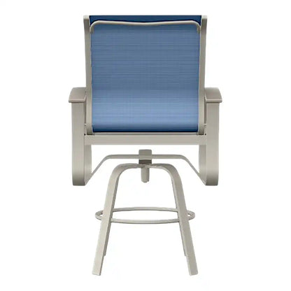 Belle Isle Sling Bar Height Swivel MGP Arm Chair-Outdoor Bar Stools-Telescope-LOOMLAN