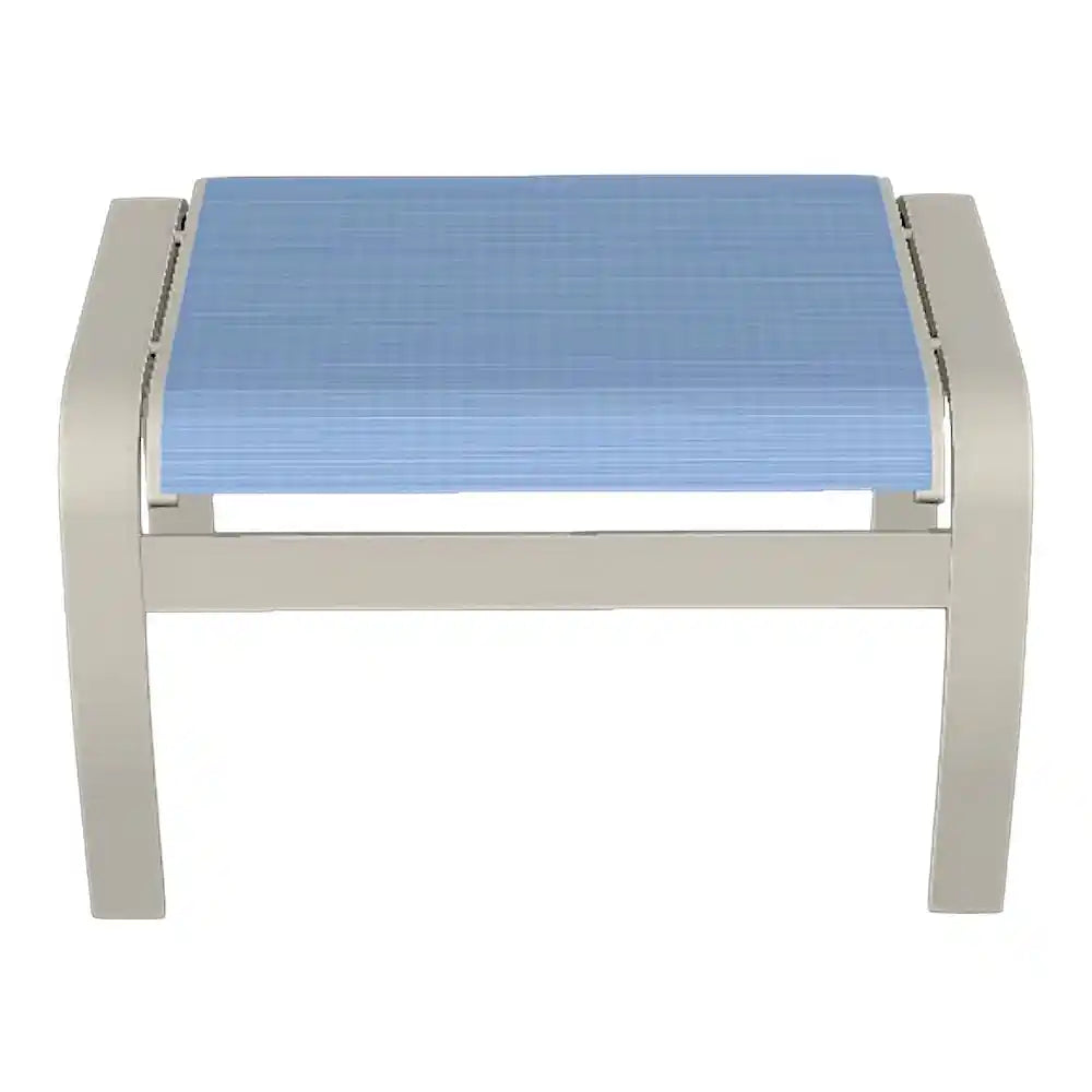 Belle Isle Aluminum Durable Sling Ottoman-Outdoor Ottomans-Telescope-LOOMLAN