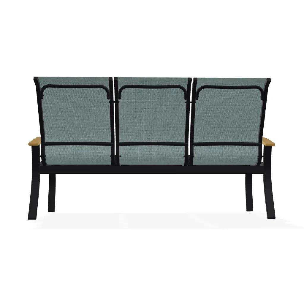 Belle Isle Sling Polymer Arms 3 - Seat Sofa - LOOMLAN - Telescope - Outdoor Sofas & Loveseats