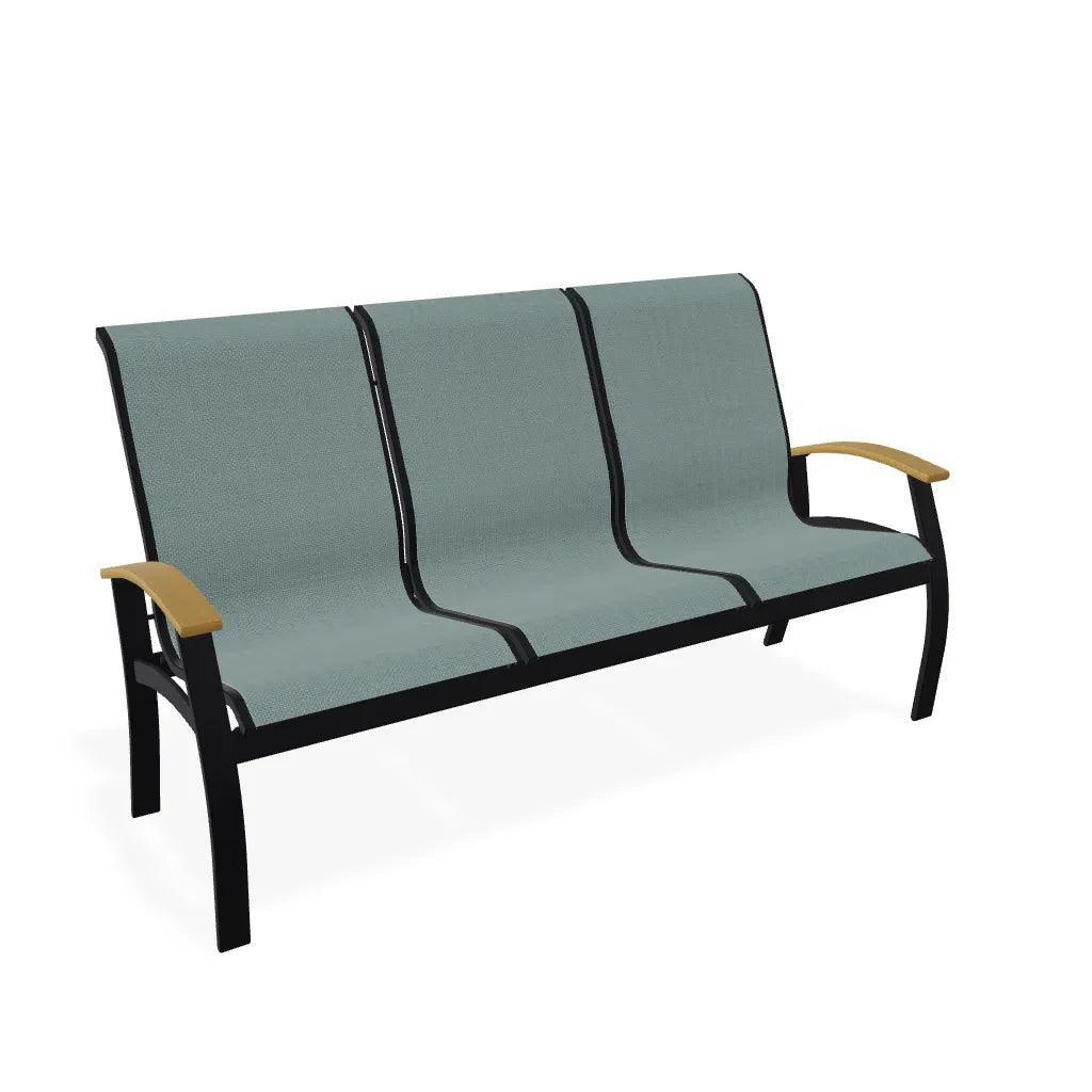 Belle Isle Sling Polymer Arms 3 - Seat Sofa - LOOMLAN - Telescope - Outdoor Sofas & Loveseats