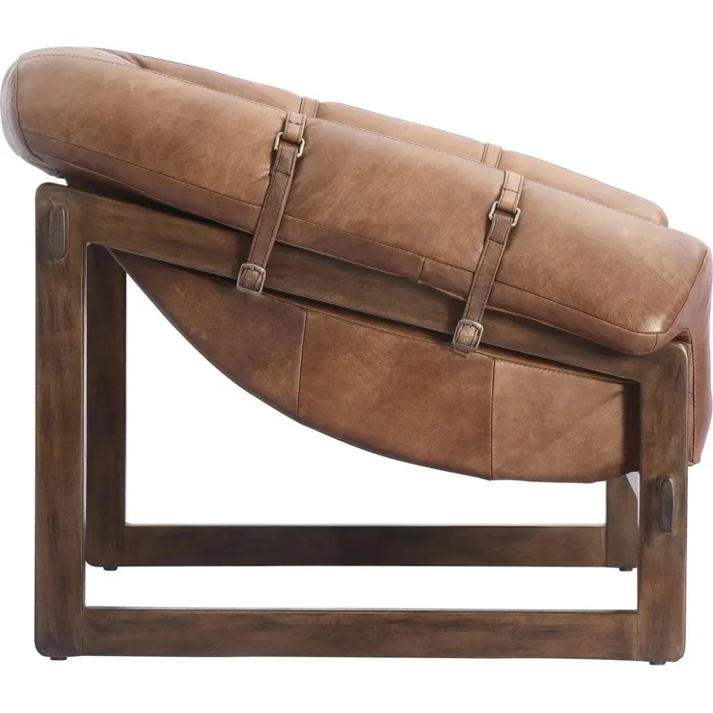 Bellos Grain Brown Accent Chair - LOOMLAN - Moe's Home - Accent Chairs