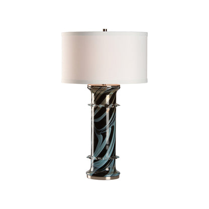 Belluci Italian Glass Black Table Lamp