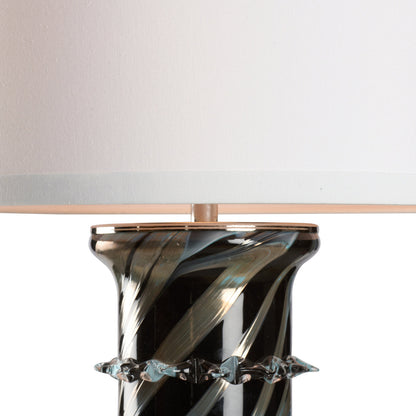 Belluci Italian Glass Black Table Lamp