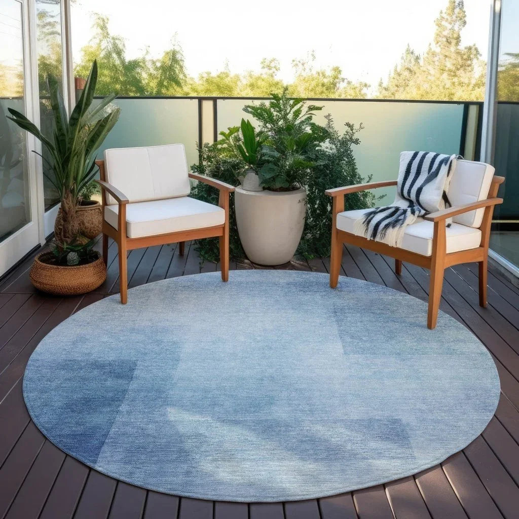 Belvara Blue Washable Indoor - Outdoor Rug - LOOMLAN - LOOMLAN Rugs - Outdoor Rugs