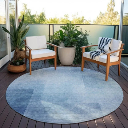 Belvara Blue Washable Indoor - Outdoor Rug - LOOMLAN - LOOMLAN Rugs - Outdoor Rugs