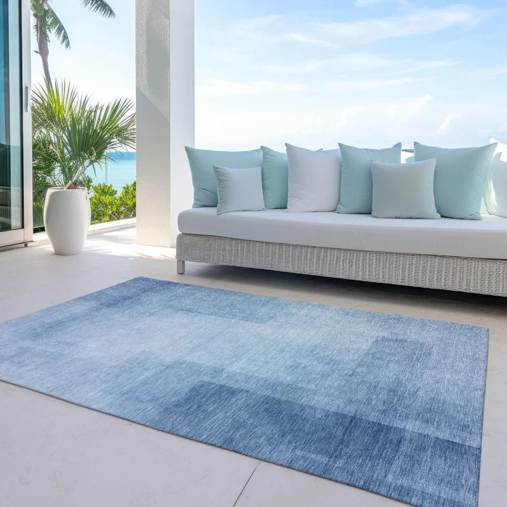 Belvara Blue Washable Indoor - Outdoor Rug - LOOMLAN - LOOMLAN Rugs - Outdoor Rugs