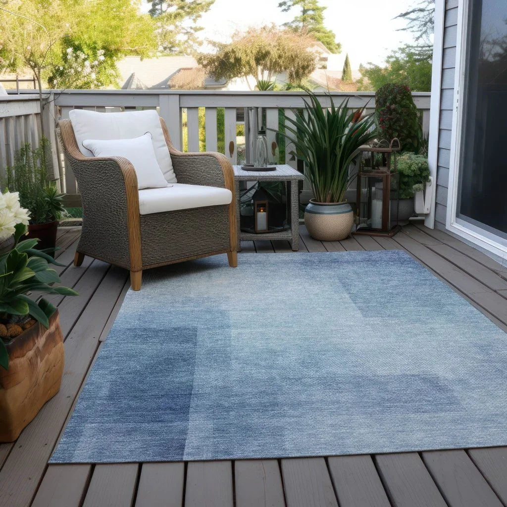 Belvara Blue Washable Indoor - Outdoor Rug - LOOMLAN - LOOMLAN Rugs - Outdoor Rugs