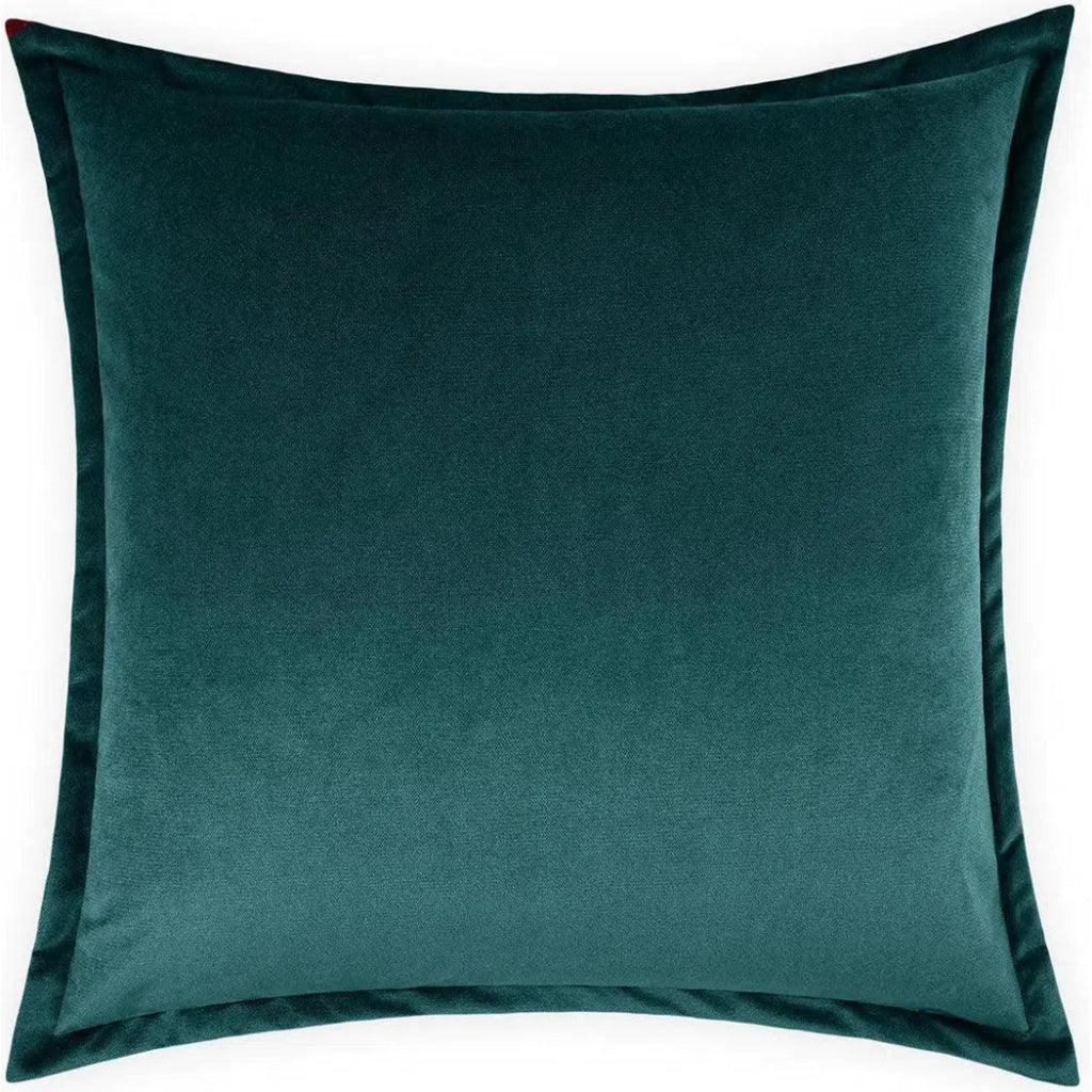Belvedere Flange Laguna Teal Throw Pillow Insert - LOOMLAN - D.V. Kap - Throw Pillows