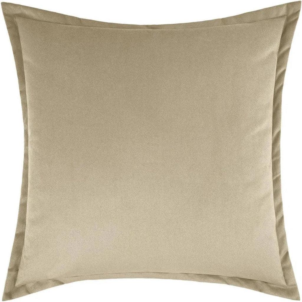 Belvedere Flange Linen Brown Throw Pillow Insert - LOOMLAN - D.V. Kap - Throw Pillows