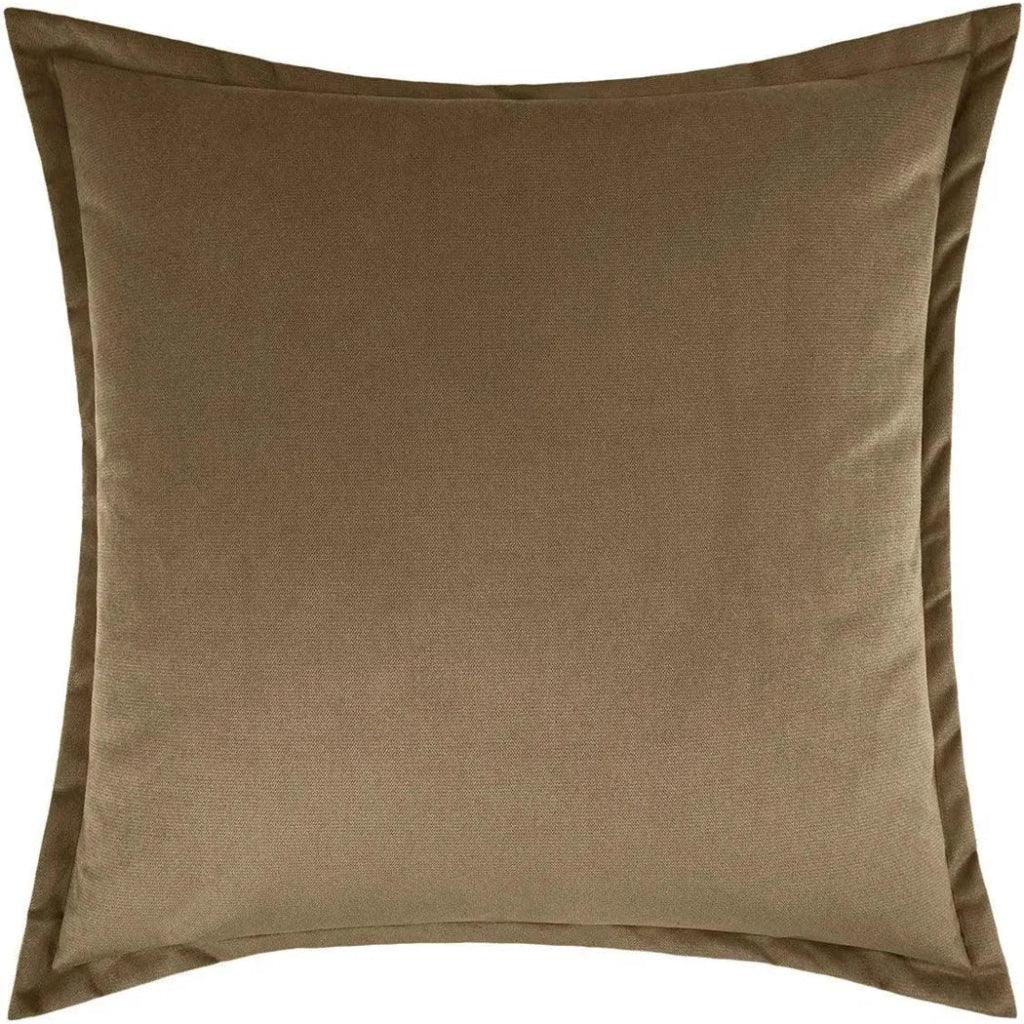 Belvedere Flange Otter Coffee Brown Throw Pillow Insert - LOOMLAN - D.V. Kap - Throw Pillows