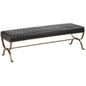 Bench Onyx Black Leather Black Art Deco - LOOMLAN - Moe's Home - Bedroom Benches