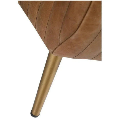 Bench Open Road Brown Leather Mid - Century - LOOMLAN - Moe's Home - Bedroom Benches