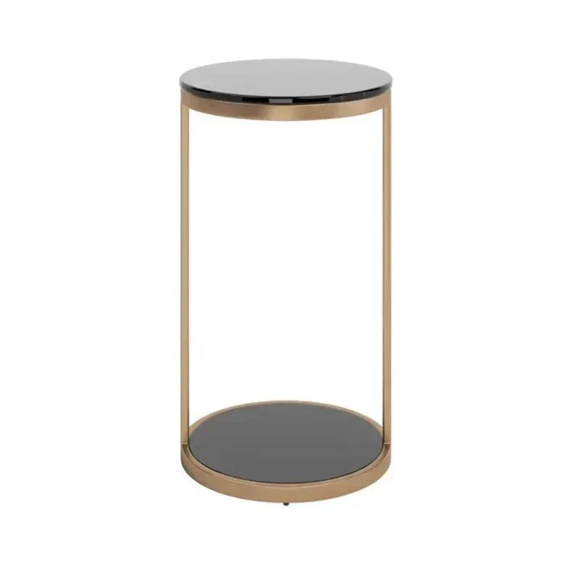 Benjamin Steel Framed Round End Table - LOOMLAN - SUNPAN - Side Tables