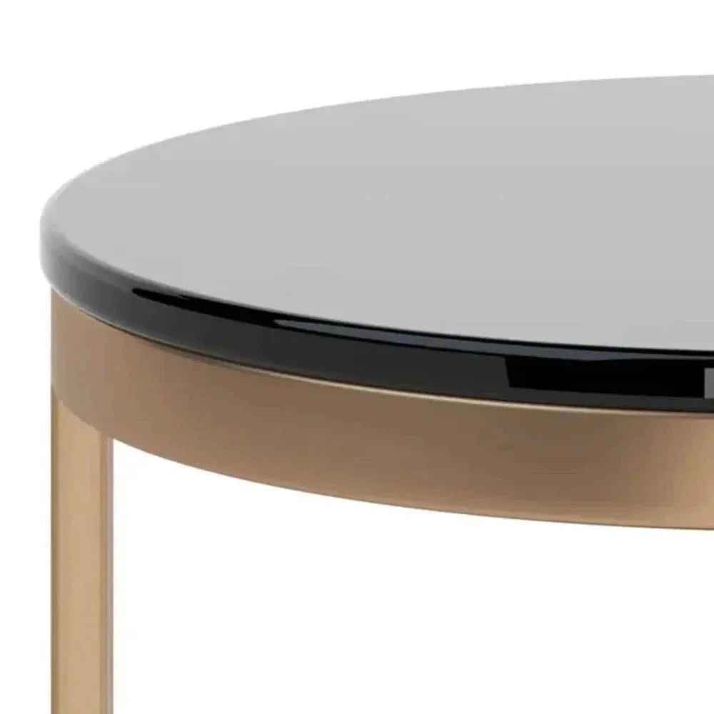 Benjamin Steel Framed Round End Table - LOOMLAN - SUNPAN - Side Tables