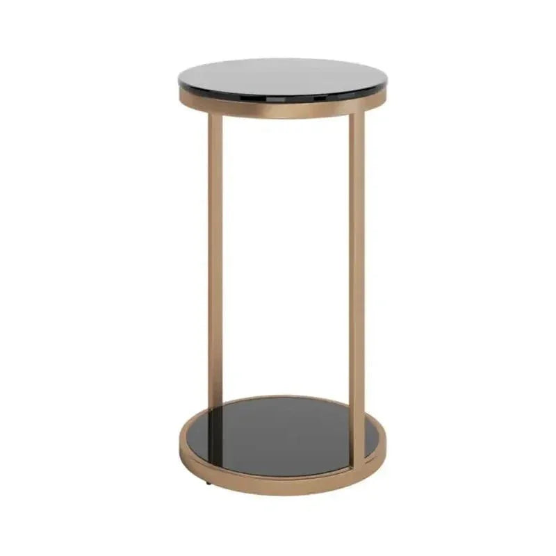 Benjamin Steel Framed Round End Table - LOOMLAN - SUNPAN - Side Tables