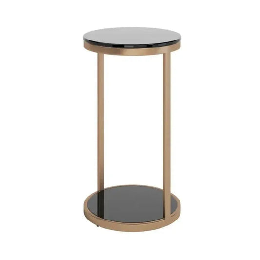 Benjamin Steel Framed Round End Table - LOOMLAN - SUNPAN - Side Tables