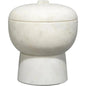Bennett Off - White Marble Bowl with Lid - LOOMLAN - Jamie Young - Boxes & Bowls