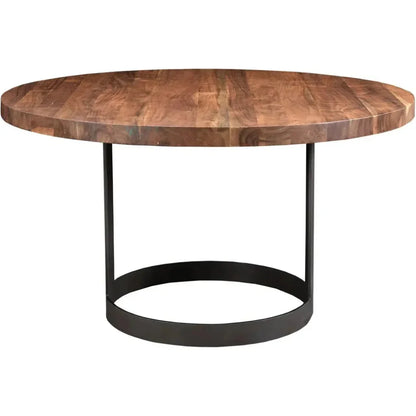 Bent Industrial 54" Round Dining Table for 6-Dining Tables-Moe's Home-LOOMLAN
