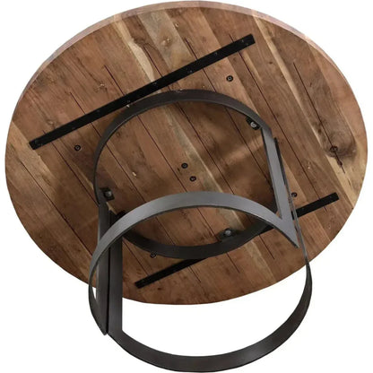 Bent Industrial 54" Round Dining Table for 6-Dining Tables-Moe's Home-LOOMLAN