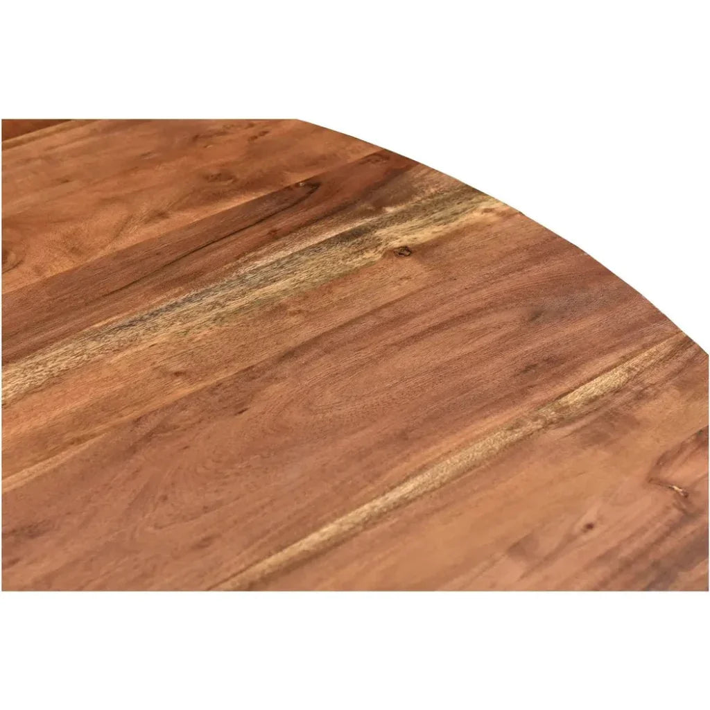 Bent Industrial 54" Round Dining Table for 6-Dining Tables-Moe's Home-LOOMLAN