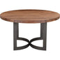 Bent Industrial 54" Round Dining Table for 6-Dining Tables-Moe's Home-LOOMLAN