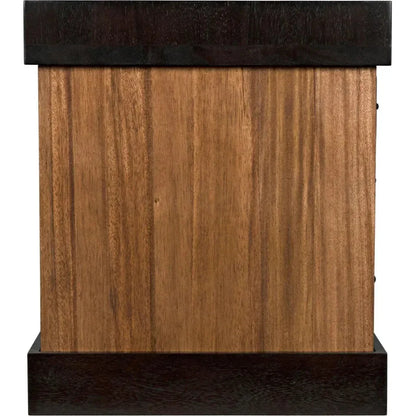 Bentley Desk, Dark Walnut Wood Unique Desk Drawers-Home Office Desks-Noir-LOOMLAN
