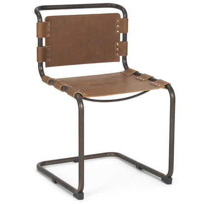 Berbick Leather Armless Dining Chair (Set of 2)