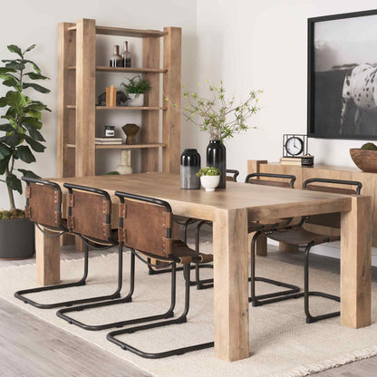 Berbick Leather Armless Dining Chair (Set of 2)