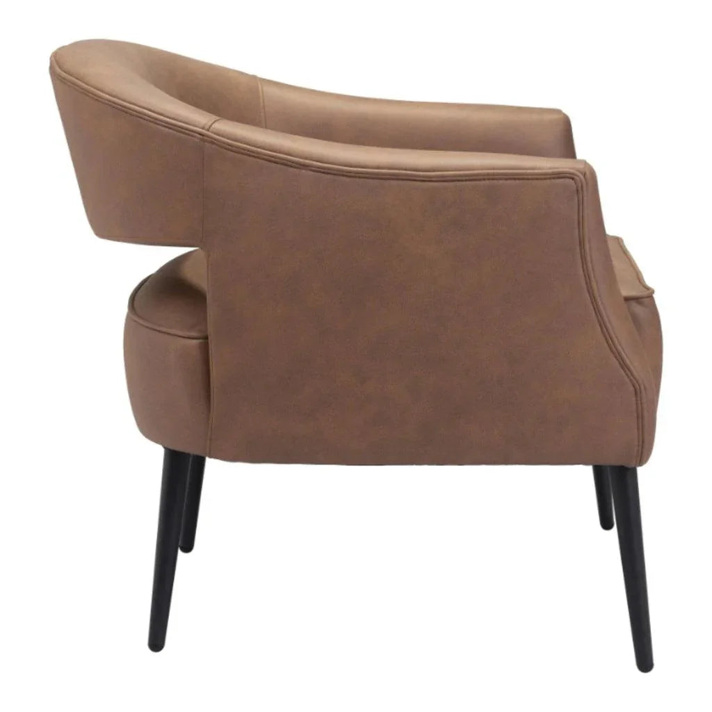 Berkeley Accent Chair Vintage Brown - LOOMLAN - Zuo Modern - Accent Chairs