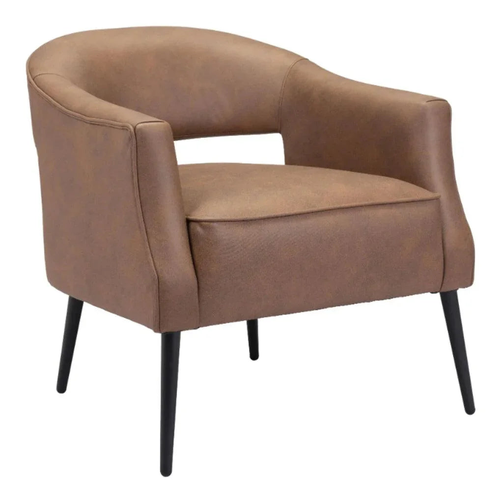 Berkeley Accent Chair Vintage Brown - LOOMLAN - Zuo Modern - Accent Chairs