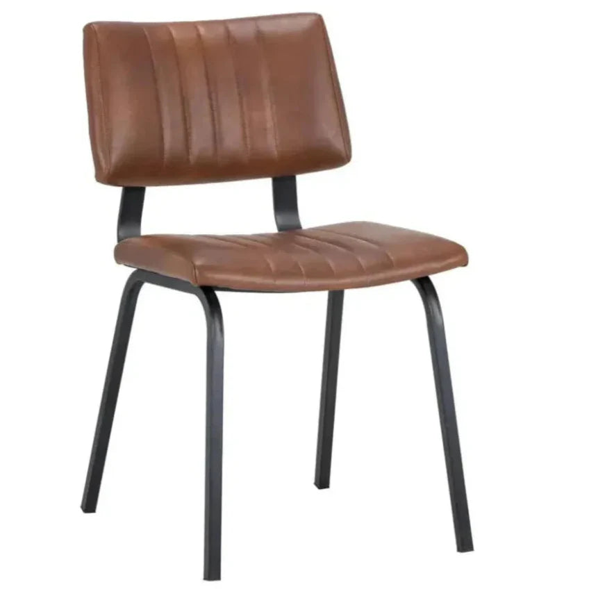 Berkley Leather Armless Dining Chair 2PC - LOOMLAN - SUNPAN - Dining Chairs