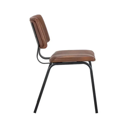 Berkley Leather Armless Dining Chair 2PC - LOOMLAN - SUNPAN - Dining Chairs