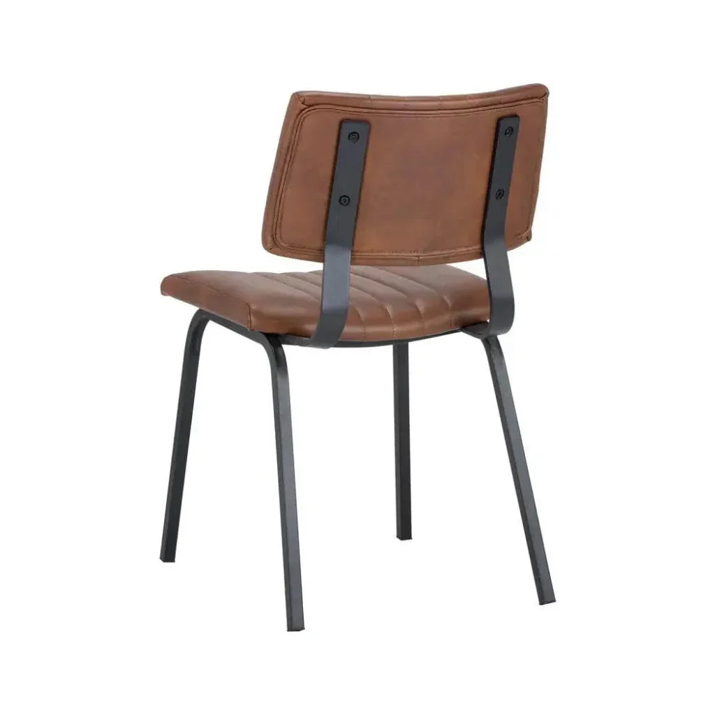 Berkley Leather Armless Dining Chair 2PC - LOOMLAN - SUNPAN - Dining Chairs