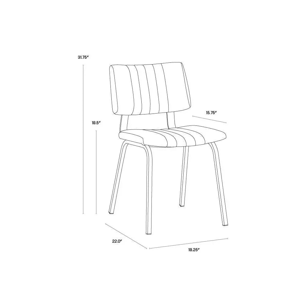 Berkley Leather Armless Dining Chair 2PC - LOOMLAN - SUNPAN - Dining Chairs