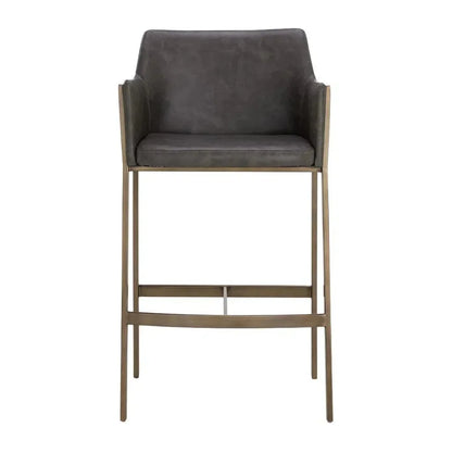 Bernadette Leather Barstool - LOOMLAN - SUNPAN - Bar Stools