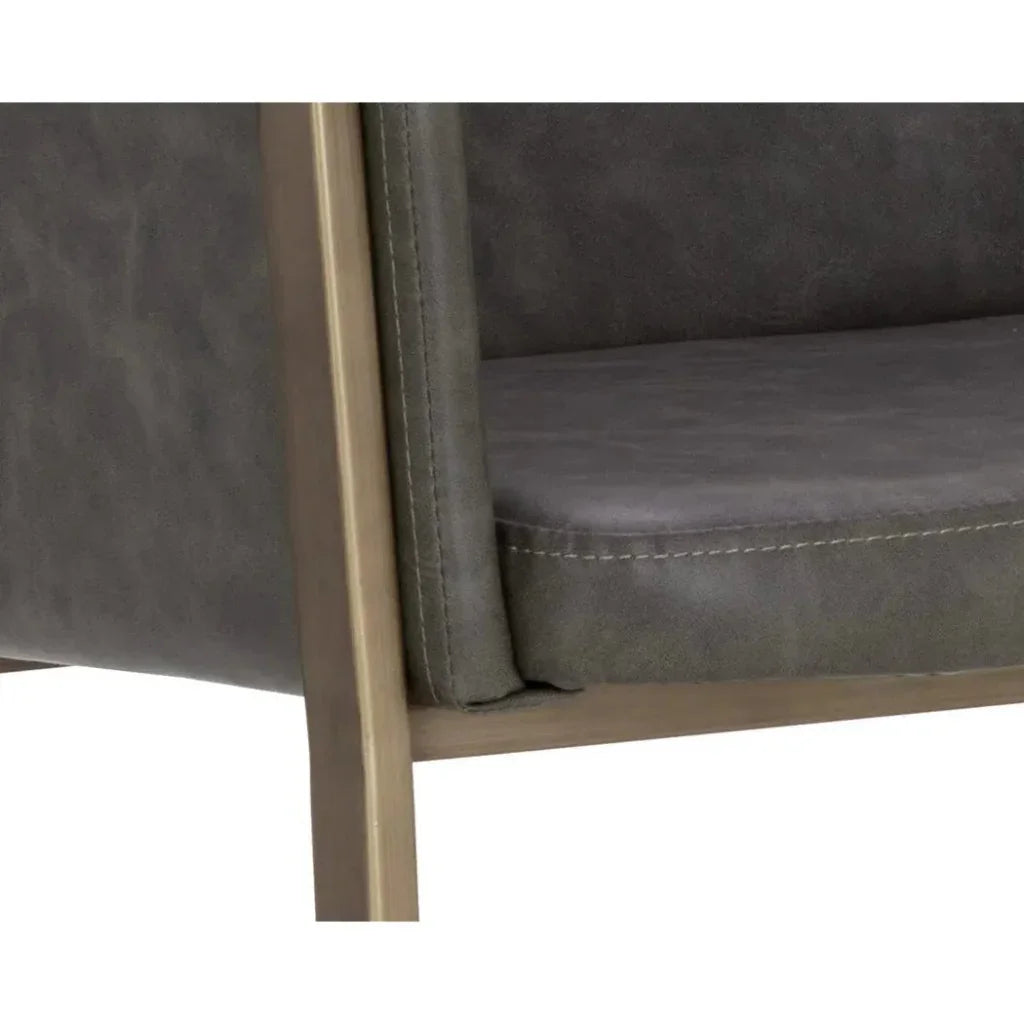 Bernadette Leather Barstool - LOOMLAN - SUNPAN - Bar Stools