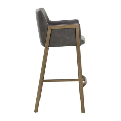 Bernadette Leather Barstool - LOOMLAN - SUNPAN - Bar Stools