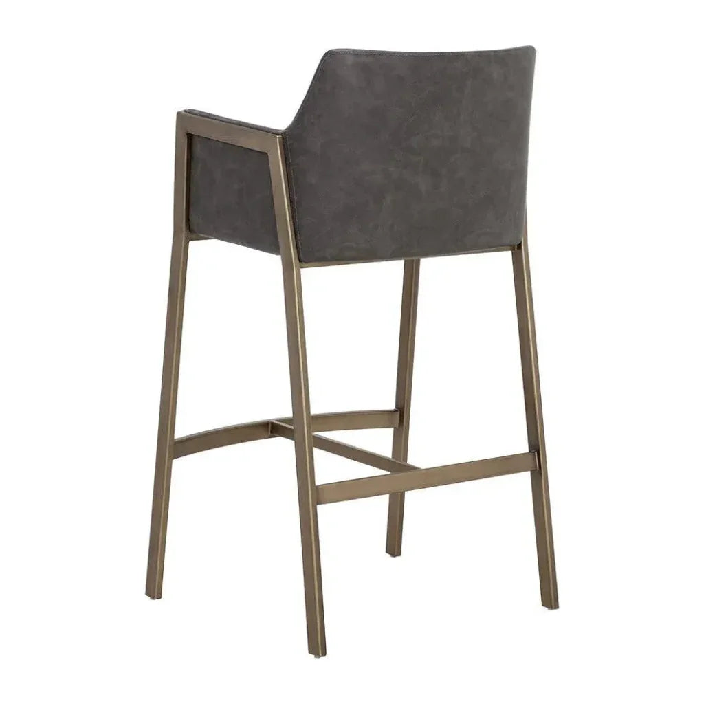 Bernadette Leather Barstool - LOOMLAN - SUNPAN - Bar Stools