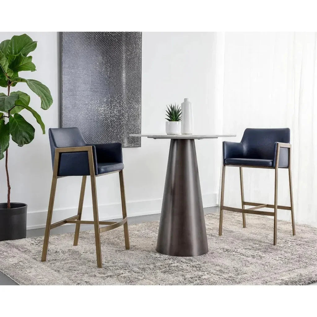 Bernadette Leather Barstool - LOOMLAN - SUNPAN - Bar Stools